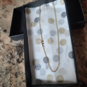 Sideway Initial Necklace